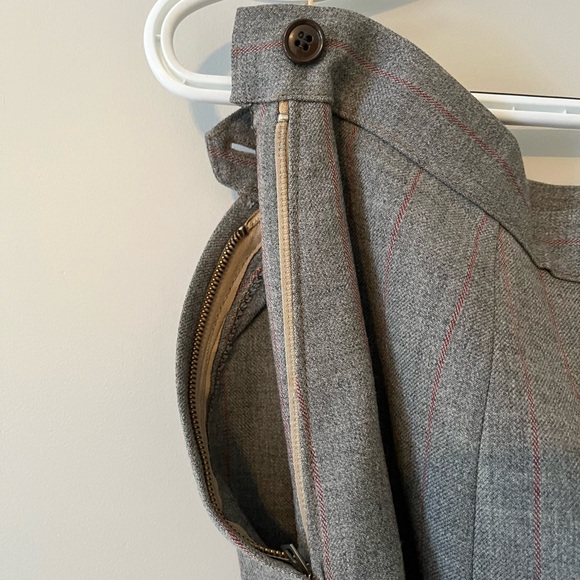 1940s Grey with Red Pinstripes That Young Leeds Look Two Piece Suit Medium - Picture 6 of 8